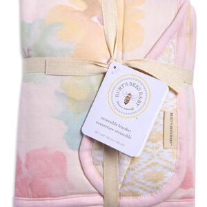 Burt’s Bees Reversible Baby Blanket Organic Cotton ~Morning Glory~ New In Pack